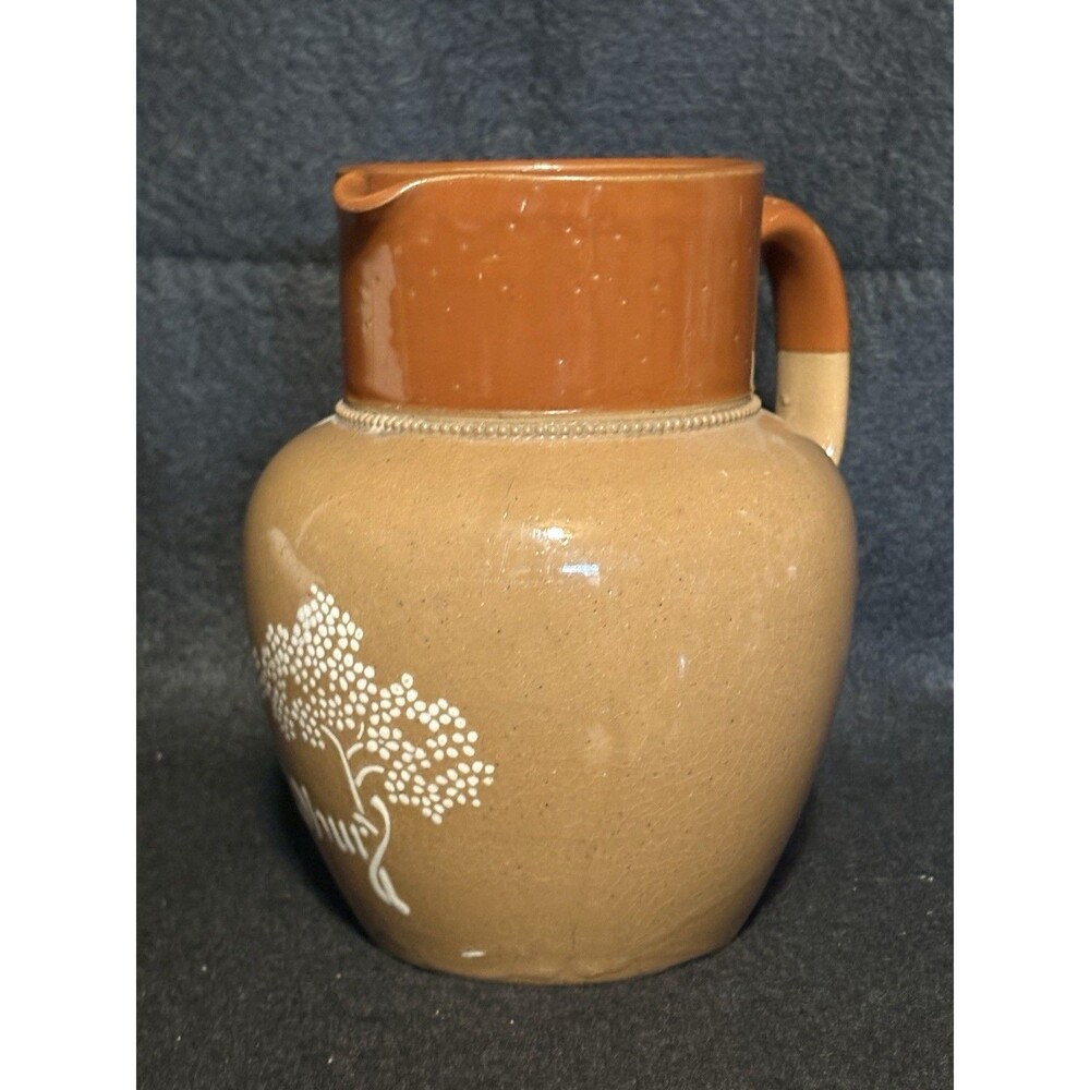 Antique Cadbury Promotional Chocolate Stoneware Pitcher Georges Auriol Tree Logo